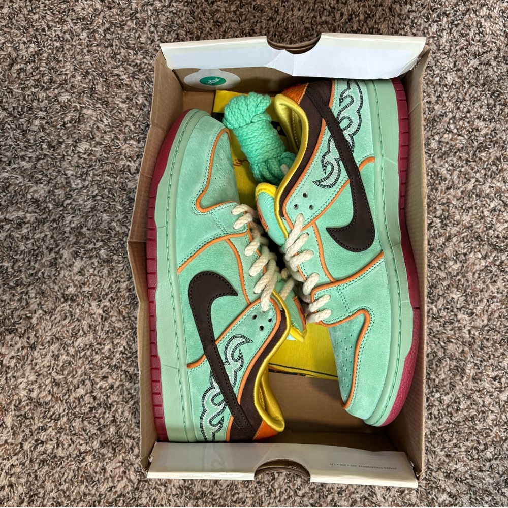 Nike SB Dunk Low Pro ‘Rodeo Tourmaline’ 9 men’s NEW - Picture 7 of 8